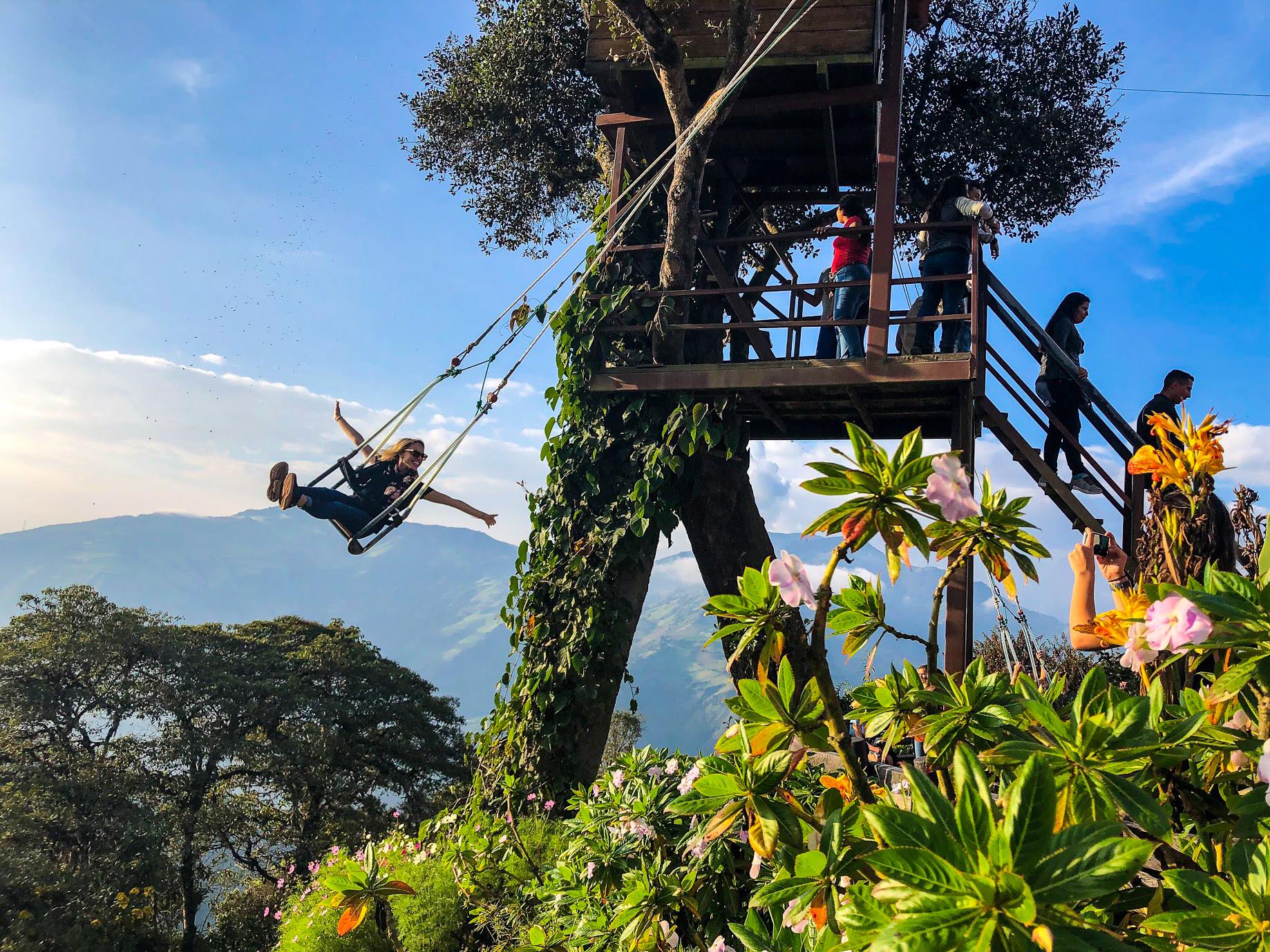 Me on a swing in Ecuador