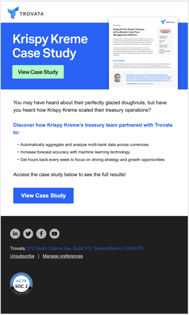 saas case study email